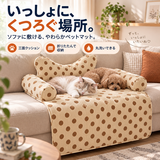 WPJP クルリネ ソファに敷ける猫のくるまりベッド