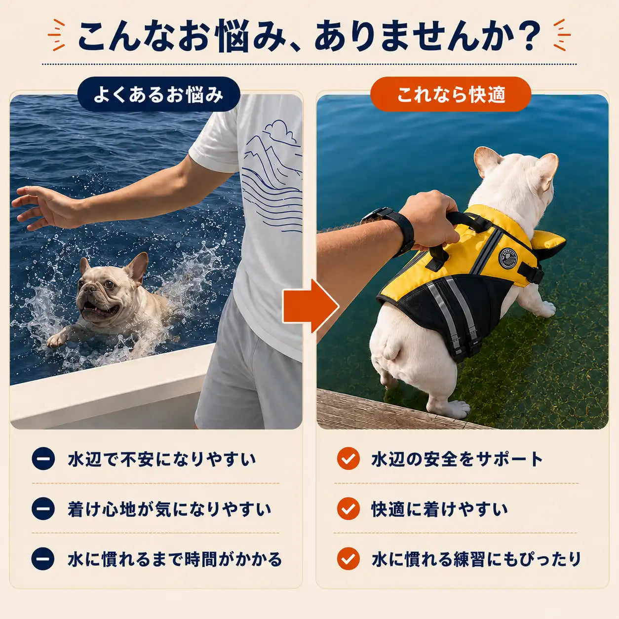 WPJP ぷかまもり あご乗せ犬用ライフジャケット