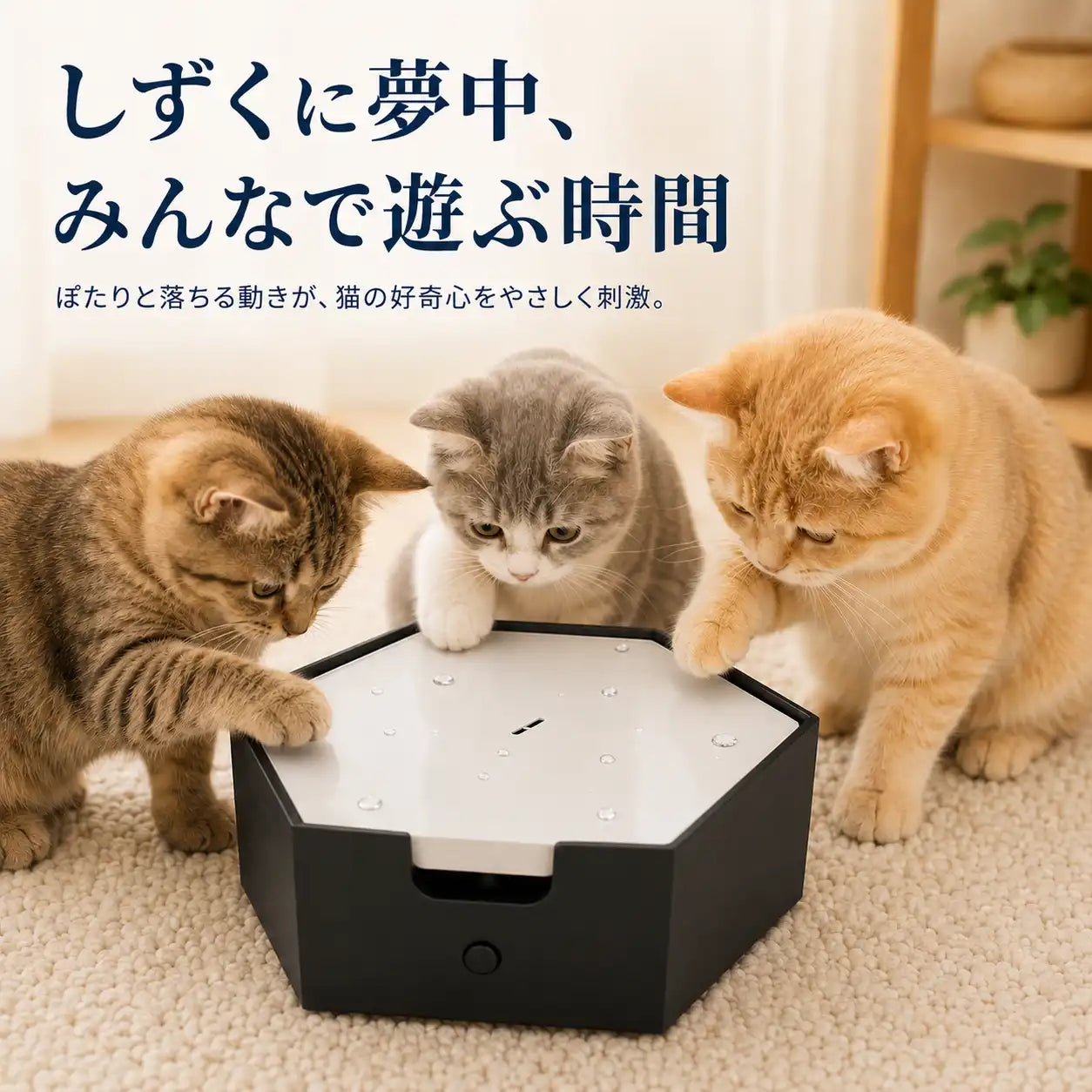 WPJP アクアロール 水滴プレイ猫給水器