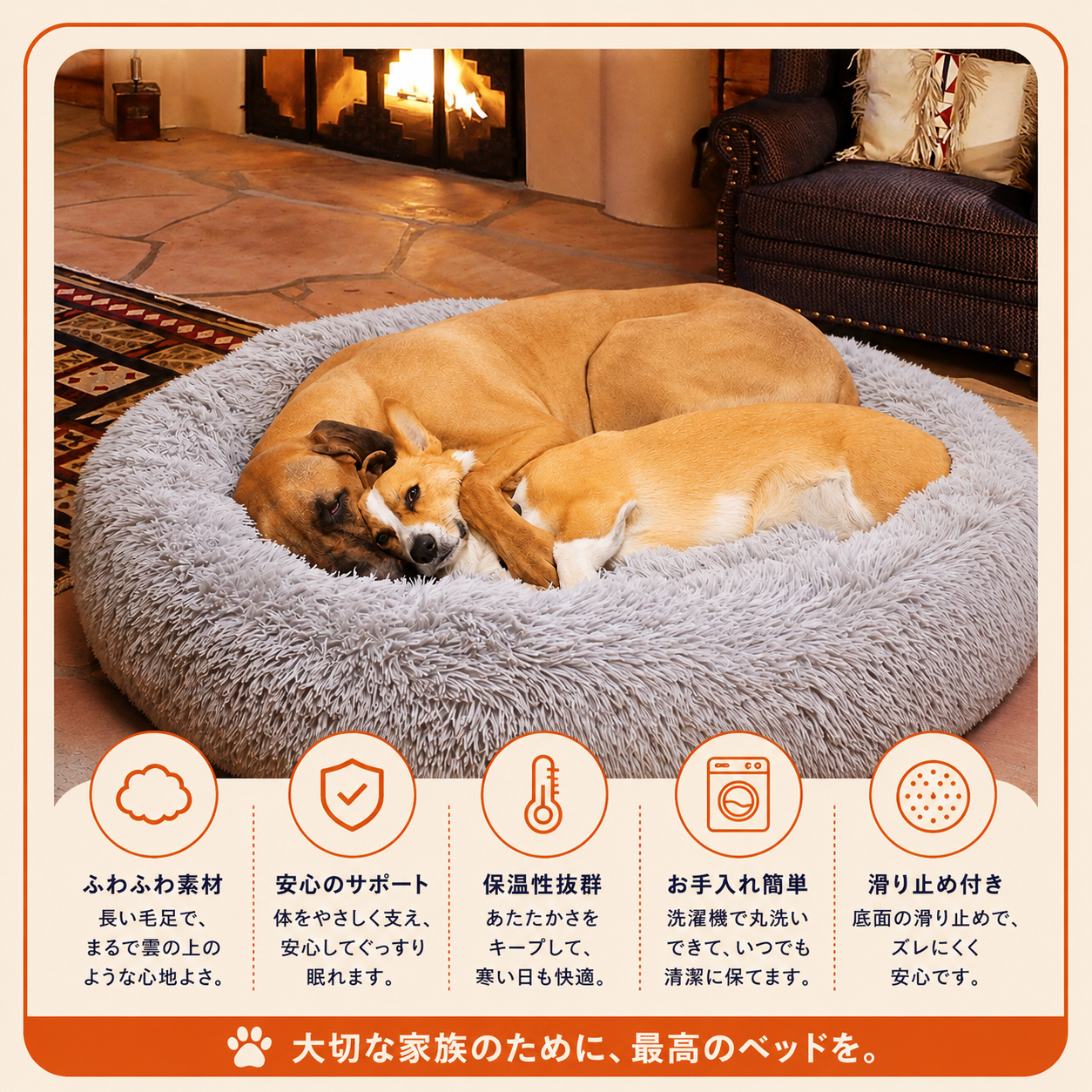 WPJP 癒しのラグジュアリーベッド – Wholesome Pets Japan
