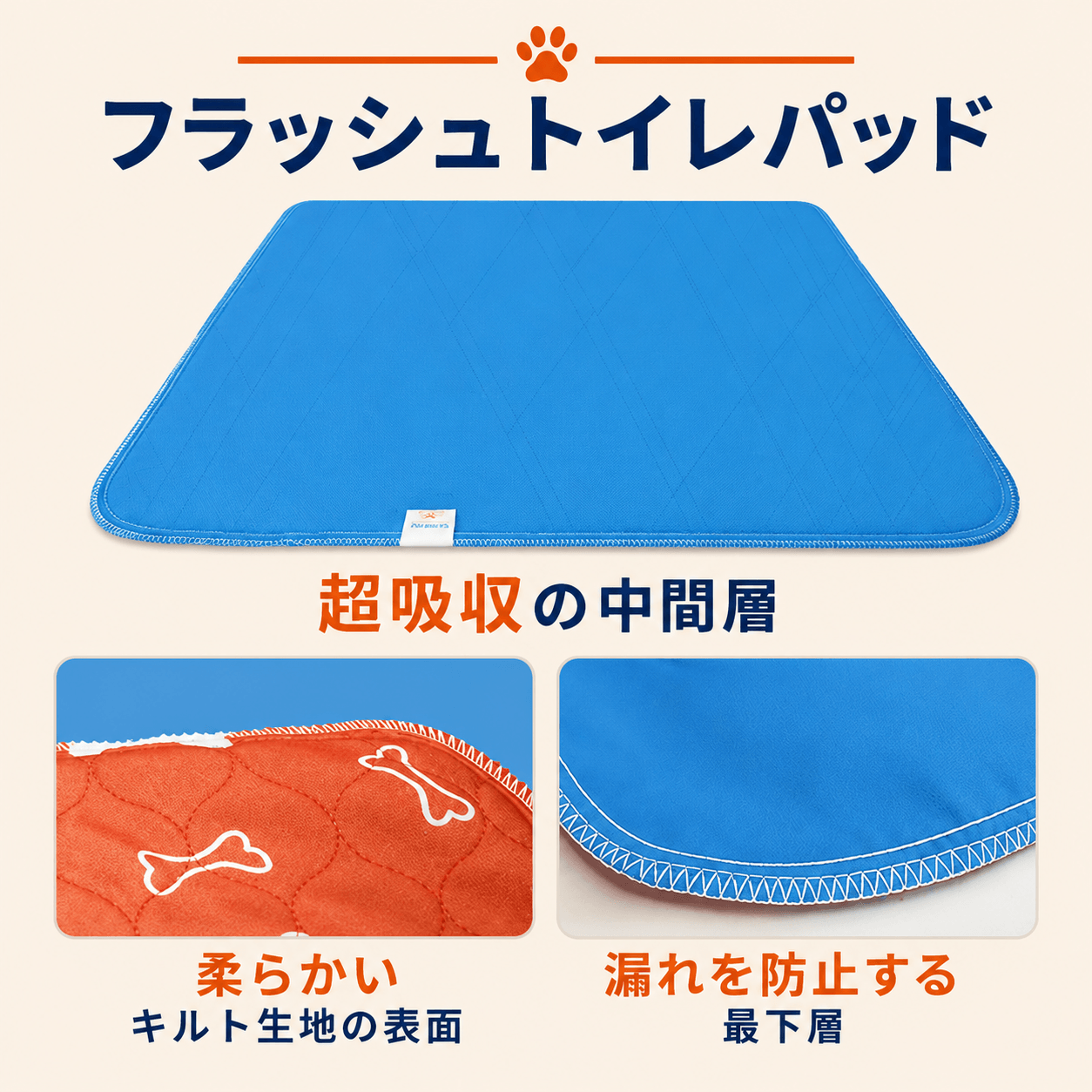 Wholesome Pets™ フラッシュ トイレ パッド