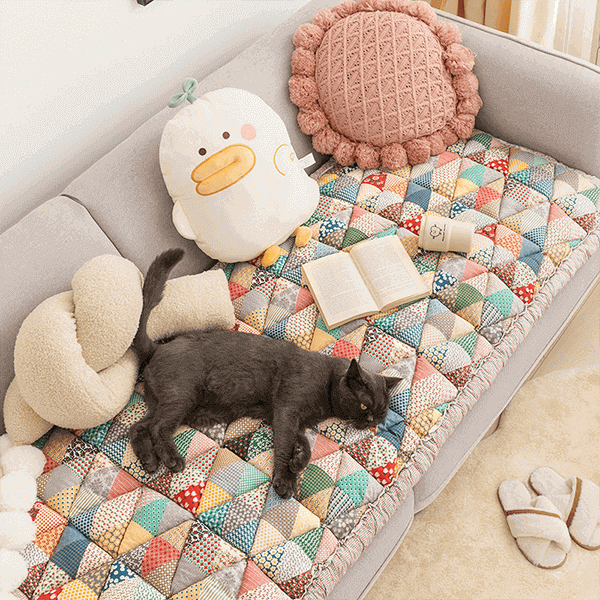 ハンドメイド　キルト　ベッドカバー　ソファカバー Amazon｜DB3NK マルチカバー約130×180cm ソファーカバーキルト
