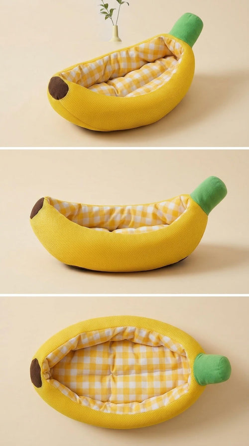 バナナ型ペットベッド